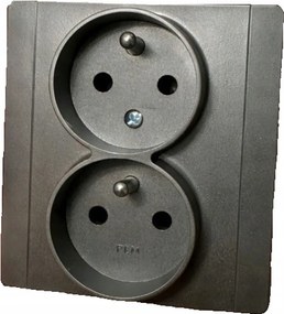 Polmark Vega dupla aljzat földelt grafit matt GP-2VC