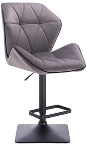 HR212KW Grafit modern velúr szék fekete lábbal