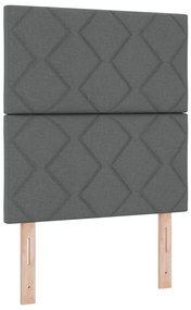 Boxspring Ágy Matracokkal Sötét Szürke 80x200 cm Szövet