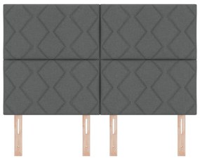 LED Fejvég Gyémánt blokk mintás Sötét szürke 160 cm Szövet
