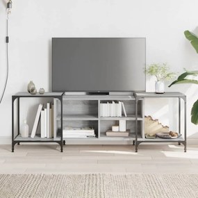 szürke sonoma színű szerelt fa TV-szekrény 153 x 37 x 50 cm