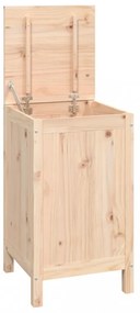 tömör fenyőfa szennyestartó láda 44 x 44 x 76 cm