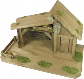 Karácsonyi betlehem 55x30x33cm, 12cm-es figurákhoz