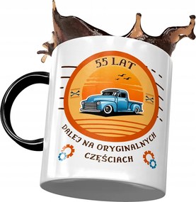 Fekete Bögre Születésnapra 55 55-es 55-ös Ajándék Nyomtatott Fotóval