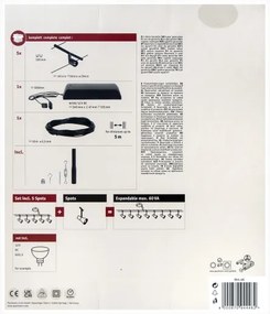 Paulmann 94446 - 5x GU5,3/10W SALT spotlámpa, 230V, fekete