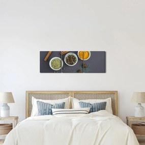 Kép - fűszerek (órával) (90x30 cm)
