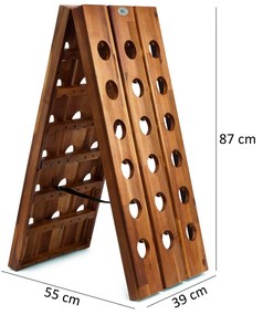 Casaria® Összecsukható bortartó - 36 palack