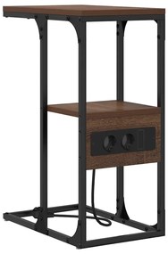 Éjjeliszekrény fiókkal barna tölgy 41.5 x 26 x 60.5 cm Faanyag