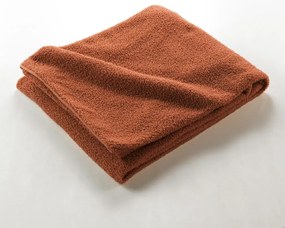 Pirosas narancssárga fleece takaró 180x220 cm Curly Wooly – douceur d'intérieur