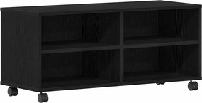 vidaXL TV szekrény Fekete 90 x 35 x 40.5 cm Faanyag