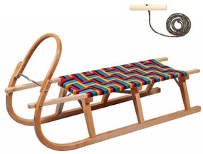 Klasszikus fa szánkó kötéllel BAYO