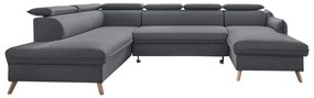 Sötétszürke kinyitható sarokkanapé (bal oldali) Sweet Harmony – Miuform