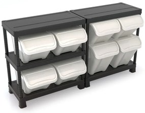 Fehér fedeles műanyag tárolódoboz 55x39x32 cm All In Box – KIS