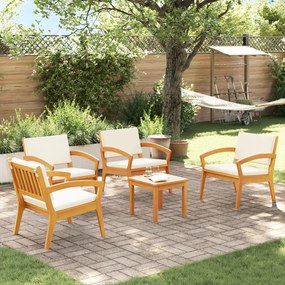 Bisztró készlet 5 pcs Barna 45 x 45 x 38 cm Tömör akácfa