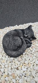 Alvó macska kerti figura – Beton cica dekoráció