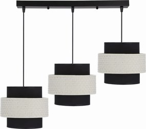 Benta függőlámpa fekete 3x40w e27 lámpabúra fekete