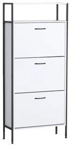 TREDIS cipőtartó, 3 polc, fehér