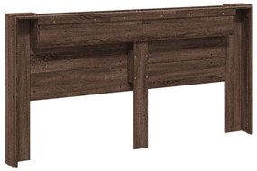 Fejtámla polcokkal Barna Tölgy 200 x 16,5 x 103,5 cm Faanyag