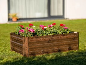 Magasított virágágy, barna, acél, NONKY TYP 5