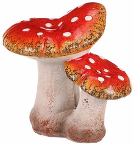 Toadstool piros pár mérete. M, kerámia, 12 x 15 x15 cm