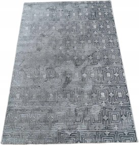 Modern plüss szőnyeg 140x200cm rövid puha sörtékkel,szürke szín