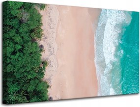 Vászonkép Fák Vízpart Óceán Hullámok 80x50 cm Ajándéknak is tökéletes
