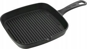 Öntöttvas Grill Serpenyő Fekete 23 CM Öntöttvas Nehéz Szilárd Sütéshez