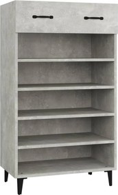 vidaXL betonszürke szerelt fa cipőszekrény 60 x 35 x 105 cm
