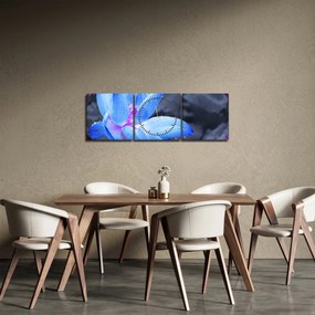 Egy virág képe részletesen (órával) (90x30 cm)
