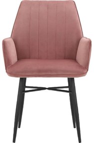 Világos rózsaszín kárpitozott étkezőfotel szett 2 db-os Anzo – Støraa