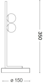 Ideal Lux - LED Asztali lámpa PING PONG 2xLED/3W/230V CRI 90 fekete