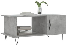 Betonszürke szerelt fa dohányzóasztal 90 x 50 x 40 cm