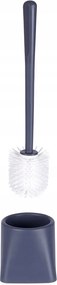 Szilikon WC-tisztító kefe fürdőszobai WC-hez, állvánnyal, szürke