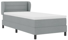 Boxspring Ágy Mattal Világosszürke 80x200 cm Szövet