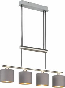 TRIO 305400441 GARDA Ernyős Függesztett Lámpa Ezüst, Szürke E14 IP20