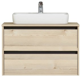 Natúr színű mosdókagyló alatti pult borovi fenyő dekorral Quickset 393 – Pelipal