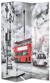 fekete-fehér londoni busz mintás paraván 120 x 170 cm