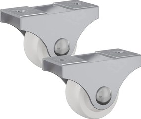 vidaXL Kerekek 2 pcs Fehér 42 x 11,5 x 29 mm Vas