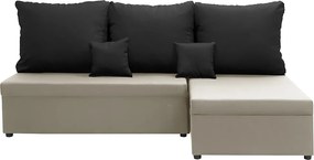 BODZO Kinyitható sarokkanapé Krém