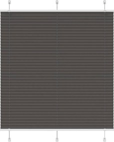 vidaXL pliszírozott redőny fekete 115x100 cm szövetszélesség 114,4 cm
