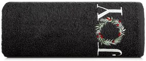 Pamut karácsonyi törölköző JOY fekete Szélesség: 70 cm | Hossz: 140 cm