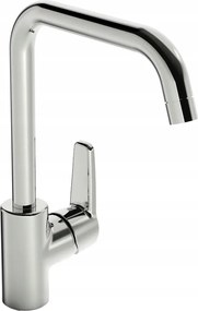 Saga mosogató csaptelep magas, forgatható kifolyócsővel és oldalsó fogantyúval. P