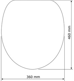 WENKO 22415100-WC-ülőke HABOS 46x36 cm fehér/ezüst