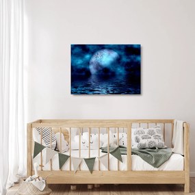 A hold képe a tenger felett (üvegen) (70x50 cm)