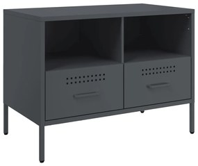 antracitszürke acél TV-szekrény 68 x 39 x 50,5 cm