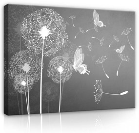 Vászonkép, Pitypangok és pillangók, 100x75 cm méretben