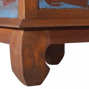 újrahasznosított tíkfa TV-szekrény 110 x 35 x 40 cm