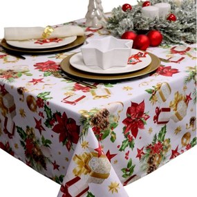 Abrosz Ănnepi terĂtĆ KarĂĄcsonyra â FoltĂĄllĂł, FehĂ©r, AjĂĄndĂ©k mintĂĄs 260x140