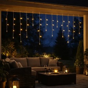 Aigostar - LED kültéri karácsonyi fényfüzér 300xLED/8 világítási mód 3xAA 18x06m IP44 meleg fehér