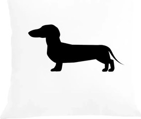 Párna párnahuzat nyomott mintás tacskó kutya